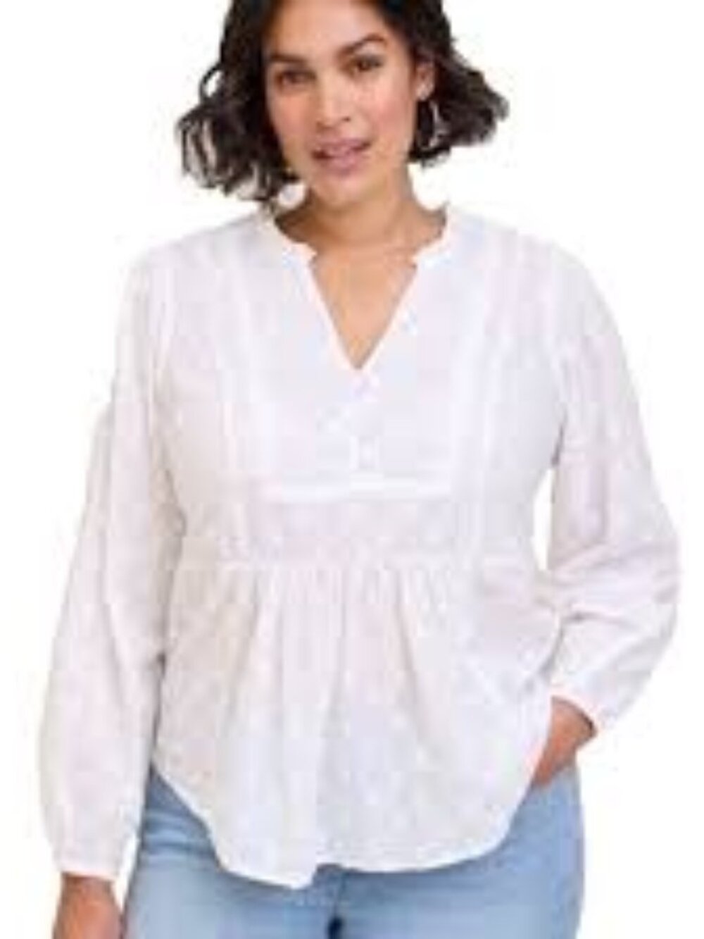 NWT Torrid Clip Dot Mixed Eyelet Yoke Detail Top 2X